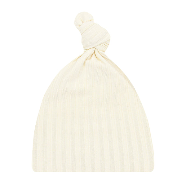 Quinn Ribbed Top Knot Hat