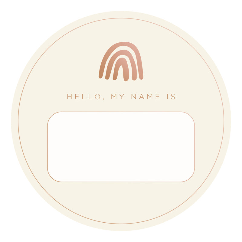 Blank Name Tags - Rose Gold Foil (2 pack)