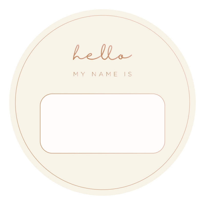 Blank Name Tags - Rose Gold Foil (2 pack)