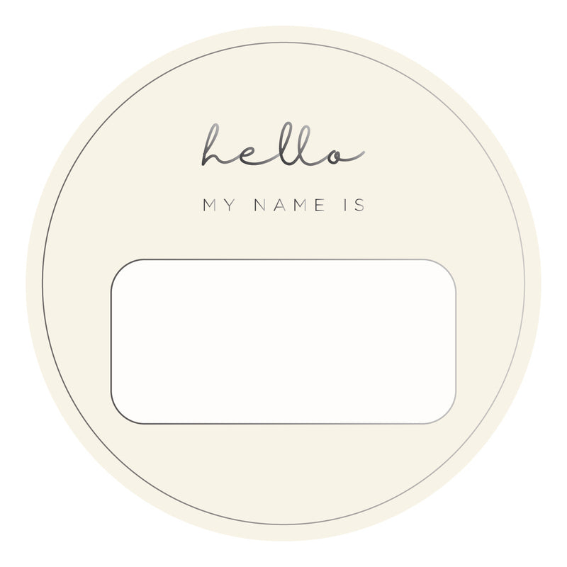 Blank Name Tags - Charcoal Foil (2 pack)